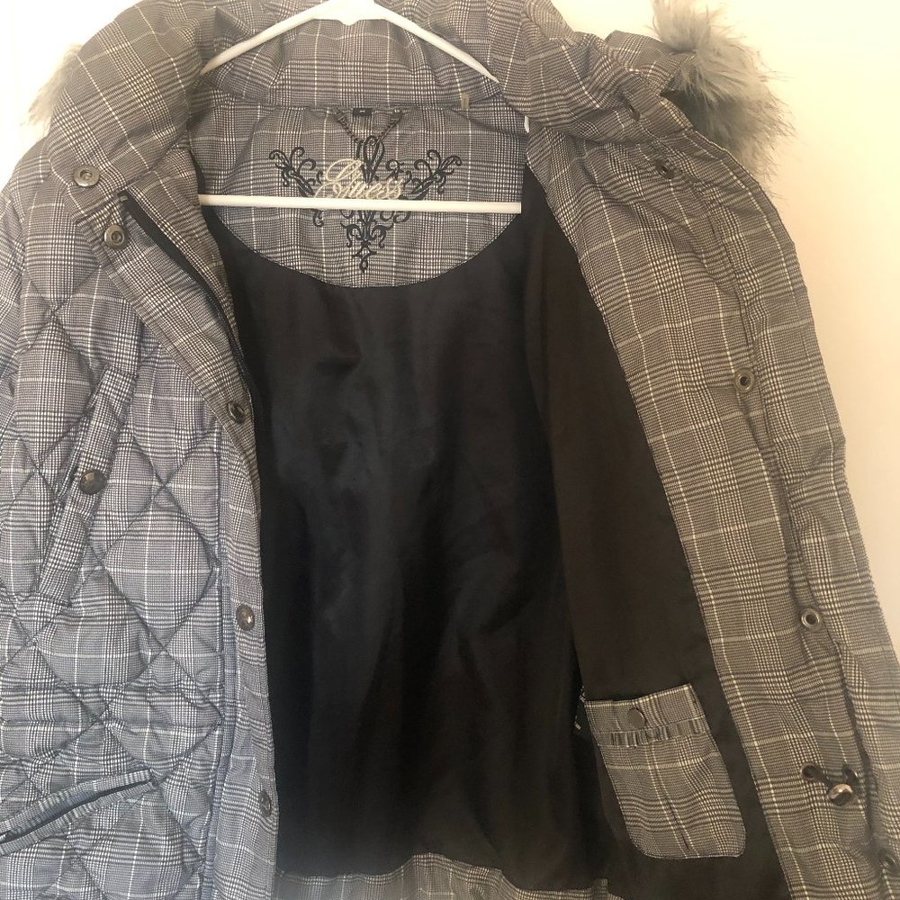 Guess Gray Patterned Winter Jacket - image 7